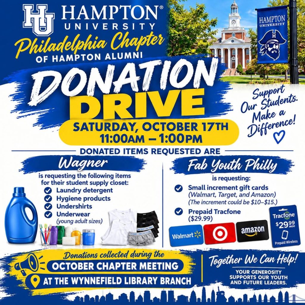 Philadelphia Hampton Pirates Community Partner Drive Flyer