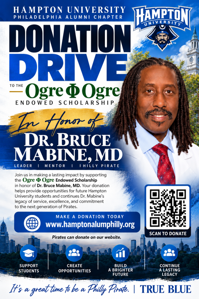 Donation drive flyer for Dr Bruce Mabine, MD